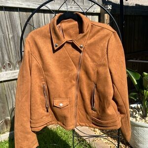Women’s Faux suede, biker jacket